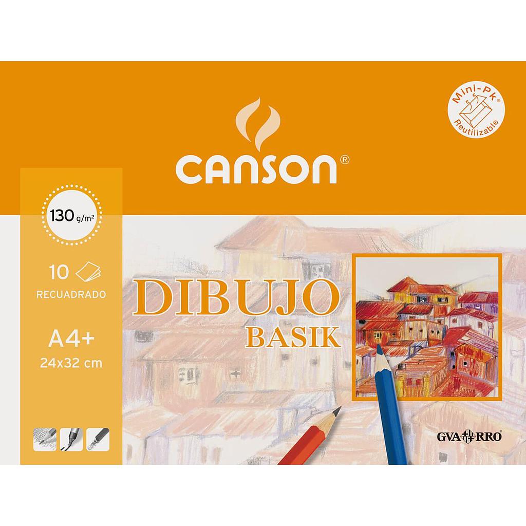 CANSON - MINIPACK DIBUJO BASIK 10 HOJAS 130 GR. RECUADRO 24X32CM (20% HOJAS GRATIS) -SOBRE UNITARIO- (Ref.C400110487 UNIT)