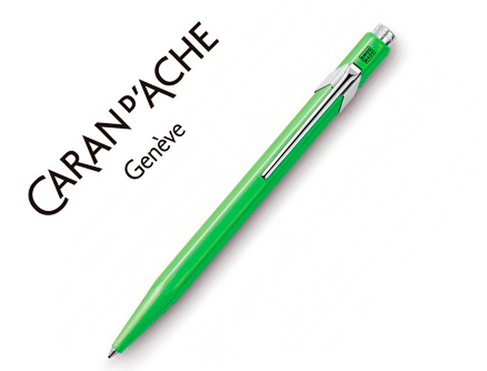 CARAN D'ACHE - BOLIGRAFO 849 FLUO VERDE LIMON PUNTA MEDIA (Ref.849-230)