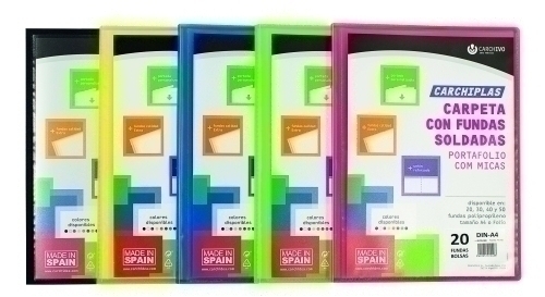 CARCHIPLAS - CARPETA FUNDAS (TARIFARIO) CARCHIVO PP -BOOK FLEXIBLE CANGURO A4 20 F. SURTIDO (Ref.50342099)