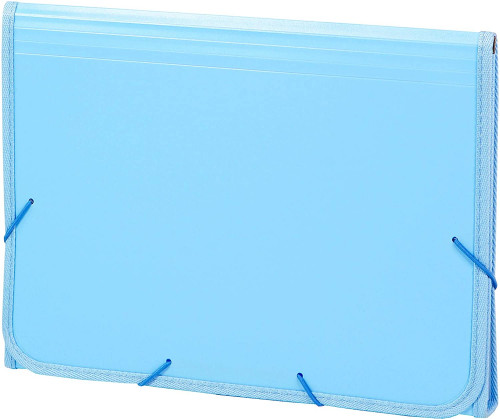 CARCHIVO - ACORDEON POLIPROPILENO SOFT FOLIO 13 DEPARTAMENTOS RIBETE GOMA AZUL (Ref.19260010)