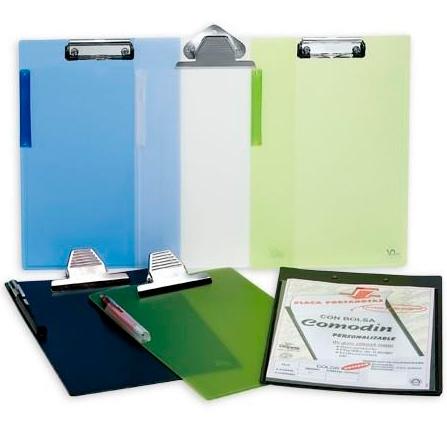 CARCHIVO - CARPETA CON PINZAS PP 24X35CM PINZA ALAMBRE CANGURO AZUL TRANSLUCIDO (Ref.2222KG50)