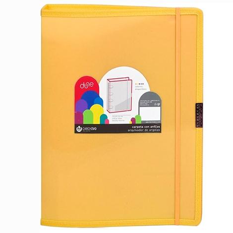 CARCHIVO - CARPETA de ANILLAS DUNE PP A4+ 4 an.40mm NARANJA (Ref.12371452)