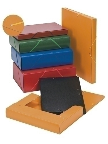 CARCHIVO - CARPETA de PROYECTOS CARTON PINTADO A4 GOMAS 3 cm AMARILLO (Ref.373BM31)