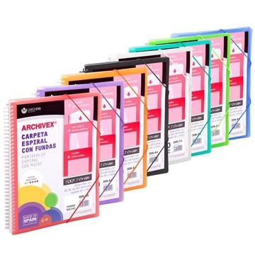 CARCHIVO - CARPETA FUNDAS (TARIFARIO) ESPIRAL PP ARCHIVEX-STAR CANGURO A4 30 F. SURTIDOS (Ref.53033099)