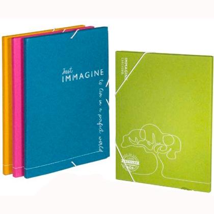CARCHIVO - CARPETA IMMAGINE TRES SOLAPAS GOMAS A4 100% RECICLADO SURTIDO (Ref.20010199)