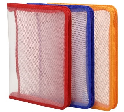 CARCHIVO - CARTERA CREMALLERA PP DIAGONAL FOLIO RIBETE AZUL (Ref.4930K45)