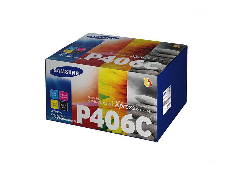 SAMSUNG - Kit Consumibles P406C Color 1500 Paginas CLP-360/365, CLX-3300/3305 (Ref.CLT-P406C/ELS)
