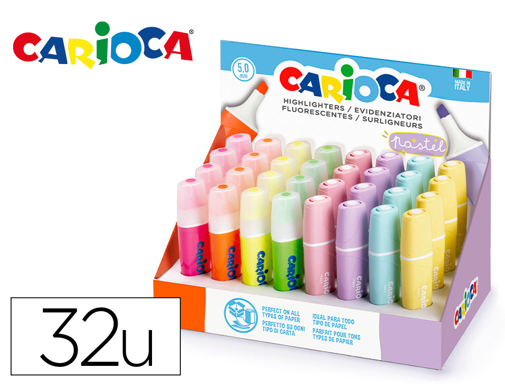 CARIOCA - ROTUL. LAVABLE PASTEL EXP 32 (Ref.43184)