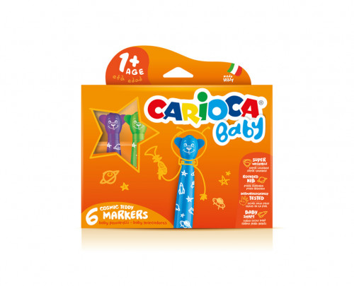 CARIOCA - ROTULADOR BABY TEDDY MARKER ESTUCHE de 6 (Ref.42815)