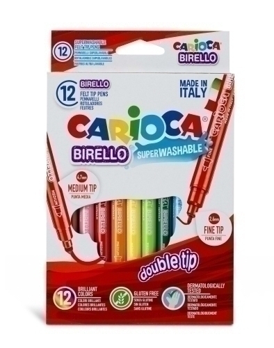 CARIOCA - ROTULADOR FIBRA BIRELLO DOBLE CAJA de 12 (Ref.A53510012/41457)