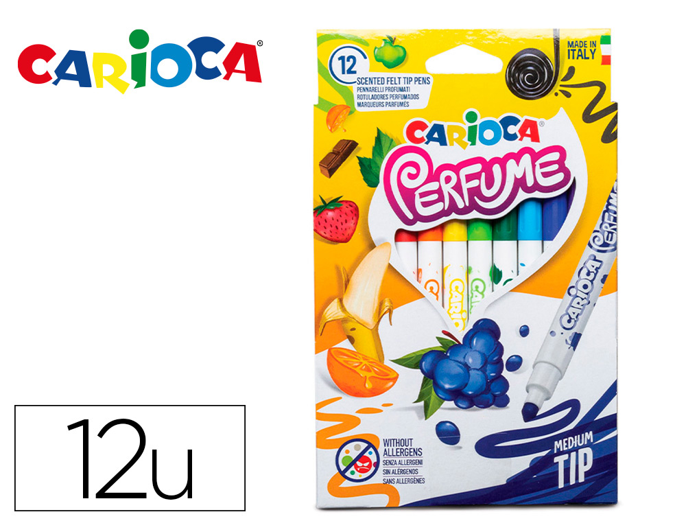 CARIOCA - ROTULADOR FIBRA PERFUME CAJA de 12 (Ref.42672)