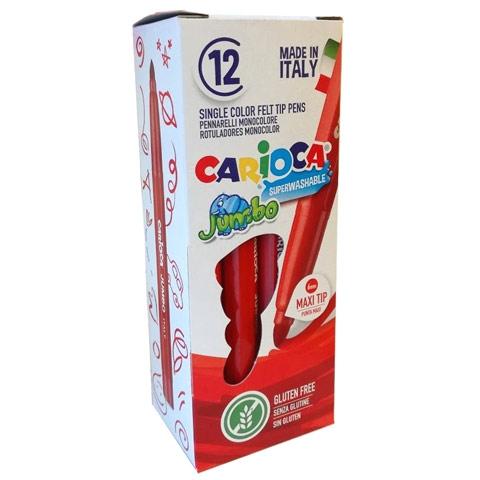 CARIOCA - ROTULADOR JUMBO PUNTA MAXI ROJO - CAJA DE 12 (Ref.4013003)