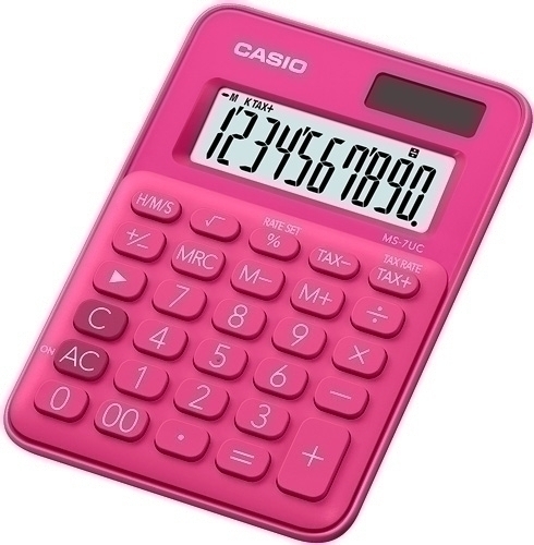 CASIO - CALCULADORA SOBREMESA 10 DIGITOS MS-7UC ROJA (Ref.MS-7UC-RD)