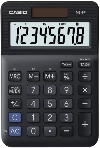 CASIO - CALCULADORA SOBREMESA 8 DIGITOS MS-8B (Ref.MS-8B-S-EC)