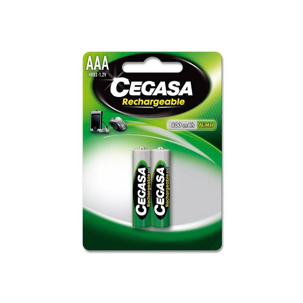 CEGASA - PILA RECARGABLE HR03 800 mAh 1,2V BL.2 UDS (Ref.104374)