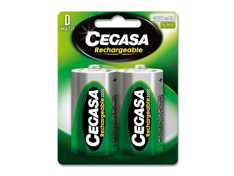 CEGASA - PILA RECARGABLE HR20 3000 MAH 1 2V BL.2 UDS (Ref.104376)