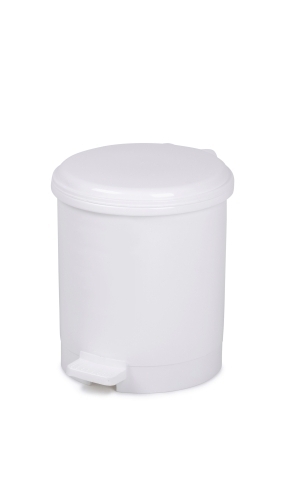 CEP - PAPELERA PLASTICO BLANCA 91946 CON TAPA PEDAL 6 LITROS (Ref.2919460021)