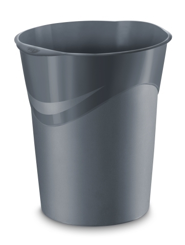 CEP - PAPELERA PLASTICO GLOSS 280G CERRADA 14 LITROS GRIS (Ref.1002801061)