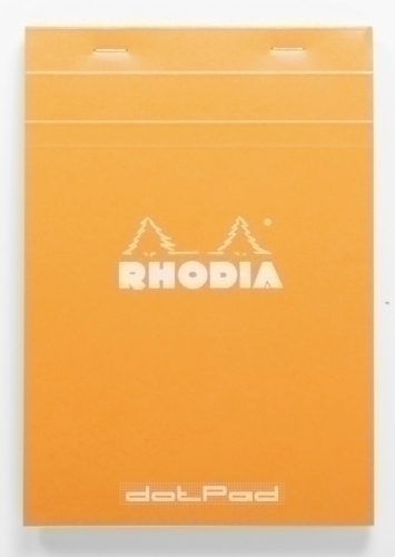 CLAIREFONTAINE - BLOCK DE NOTAS RHODIA CON TAPA A5 80h CUADRIC. 5x5 NARANJA (Ref.16558C)