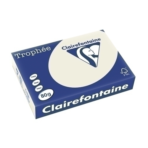 CLAIREFONTAINE - PAPEL COLOR A4 TROPHEE 80g 500h G.PERLA (Ref.1788C)