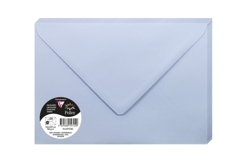 CLAIREFONTAINE - SOBRE POLLEN 162x229 120g AZUL LAVANDA PAQUETE DE 20 (Ref.55722C)