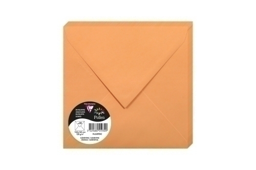 CLAIREFONTAINE - SOBRE POLLEN 165x165 120g CLEMENTINA PAQUETE DE 20 (Ref.5593C)