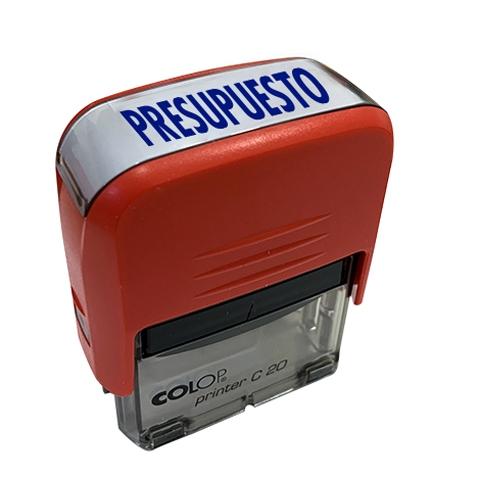 COLOP - SELLO PRINTER C20 FORMULA " PRESUPUESTO " ALMOHADILLA E/20 14X38MM AZUL (Ref.500698A)