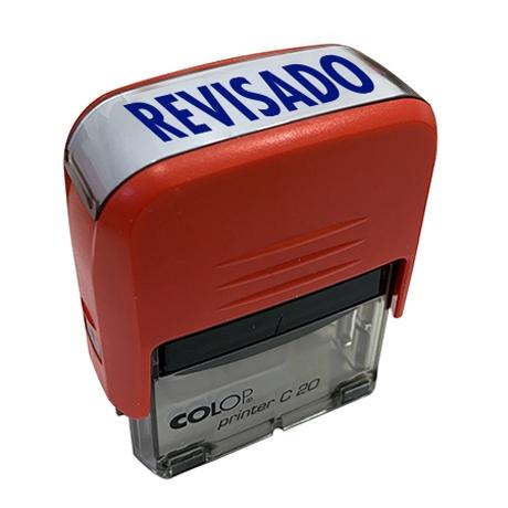 COLOP - SELLO PRINTER C20 FORMULA " REVISADO " ALMOHADILLA E/20 14X38MM AZUL (Ref.500703A)