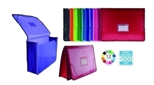 COLORLINE - CARPETA de GOMAS y SOLAPAS PP XXL con FUELLE SURTIDO (Ref.51311)