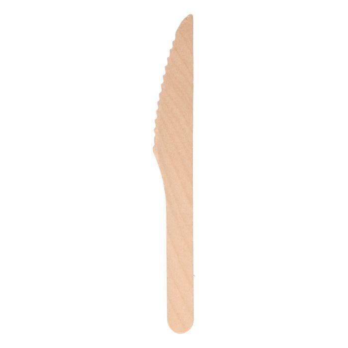 CUCHILLO MADERA 16CM MARRÓN -100U- (Ref.33243)