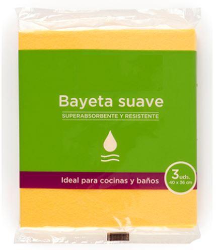 DAHI - BAYETAS MICROFIBRA 40X36 SUAVE AMARILLO -PACK 3U- (Ref.DJ670478)