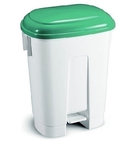 DARLIM - CUBO BASURA PLASTICO CON PEDAL Y TAPA VERDE 60 LITROS (Ref.P06031)
