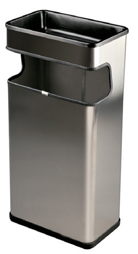 DARLIM - PAPELERA METALICA CON CENICERO H4007 40 LITROS (Ref.P02009)