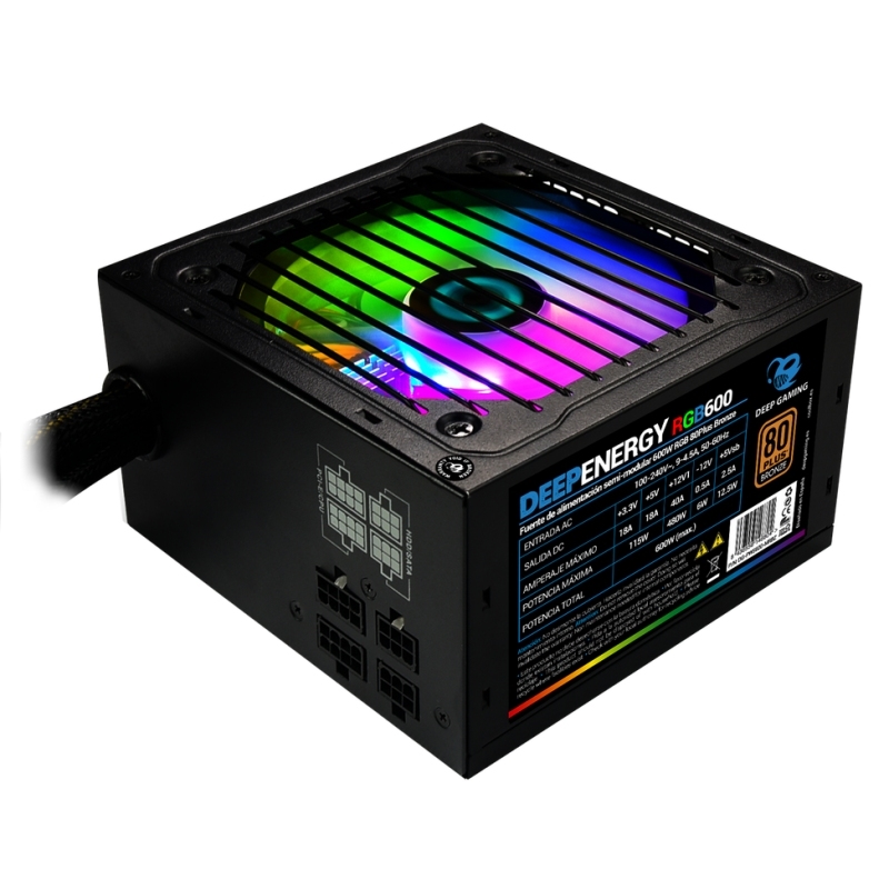 DEEP GAMING - Deepgaming Fuente Alimentacion 600 W 80+Bronze (Ref.DG-PWS600-MRBZ)