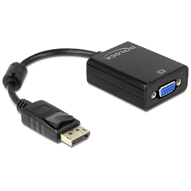 DELOCK - Adapt. Displayport Macho/VGA Hembra Negro (Ref.61848)