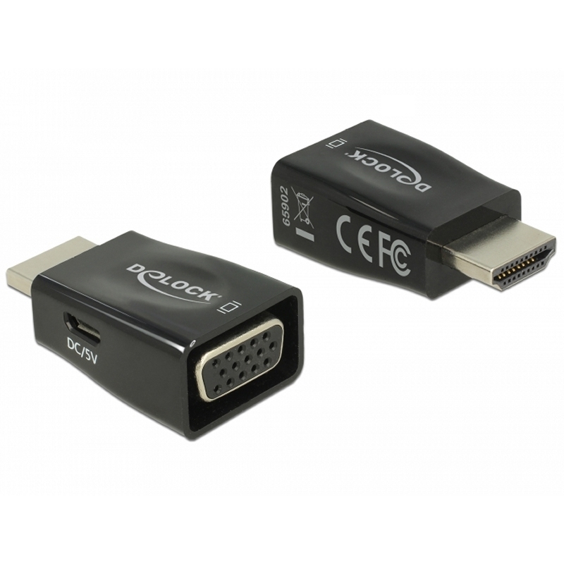 DELOCK - Adaptador HDMI-A macho VGA hembra (Ref.65902)