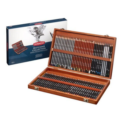 DERWENT - CAJA DE MADERA DE 72 LÁPICES PARA SKETCHING (Ref.2301902)