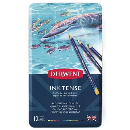 DERWENT - CAJA METÁLICA DE 12 LÁPICES INKTENSE (Ref.700928)