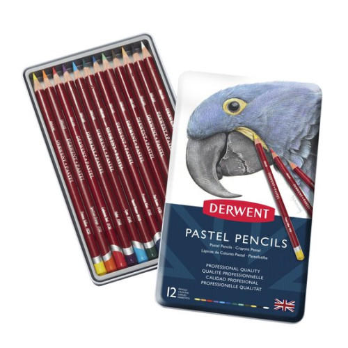 DERWENT - CAJA METÁLICA DE 12 LÁPICES PASTEL (Ref.32991)