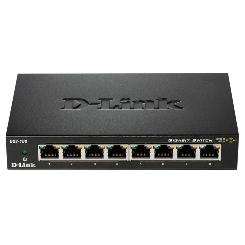 D-LINK - Switch 8xGB Metal (Ref.DGS-108)