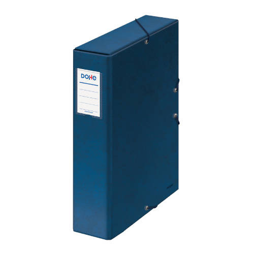 DOHE - CAJAS DE PROYECTOS CARTÓN FORRADO LOMO DE 7 CM AZUL CON ETIQUETA 245X350X70 (Ref.09736)