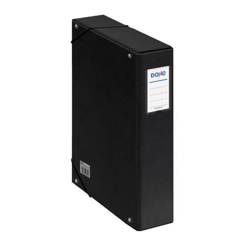 DOHE - CAJAS DE PROYECTOS CARTÓN FORRADO LOMO DE 7 CM NEGRO CON ETIQUETA 245X350X70 (Ref.09739)