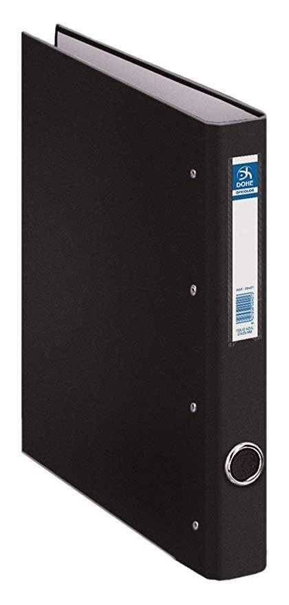 DOHE - CARPETA 4 ANILLAS MIXTAS 25MM FOLIO NEGRO -12U- (Ref.9668)