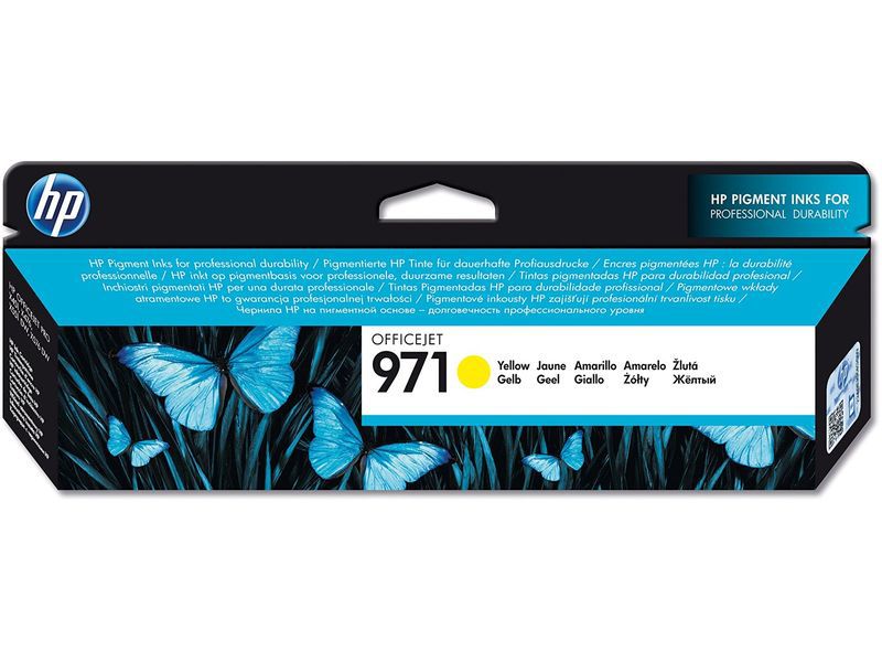 HP ( HEWLETT PACKARD ) - Cartuchos ORIGINALES Inyección De Tinta 971 Amarillo (Ref.CN624AE)