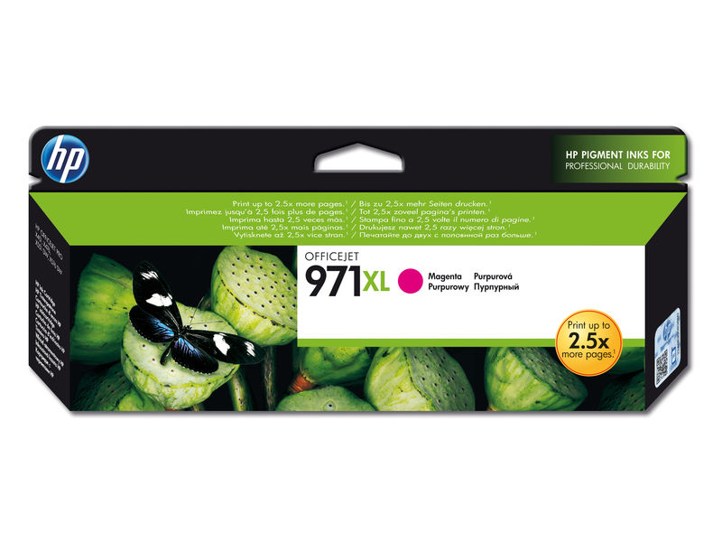 HP ( HEWLETT PACKARD ) - Cartuchos ORIGINALES Inyección De Tinta 971XL Magenta (Ref.CN627AE)