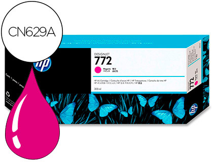 HP ( HEWLETT PACKARD ) - Cartuchos ORIGINALES Inyección De Tinta 772 Magenta (Ref.CN629A)