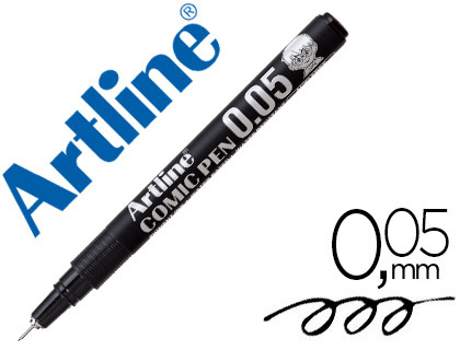 ARTLINE - ROTULADOR CALIBRADO MICROMETRICO NEGRO COMIC PEN EK-2805 PUNTA POLIACETAL 0,05 MM RESISTENTE AL AGUA (Ref.EK-2805 NE)