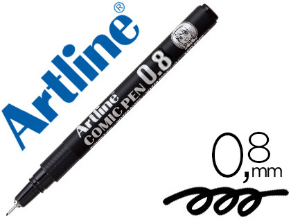 ARTLINE - ROTULADOR CALIBRADO MICROMETRICO NEGRO COMIC PEN EK-288 PUNTA POLIACETAL 0,8 MM RESISTENTE AL AGUA (Ref.EK-288 NE)