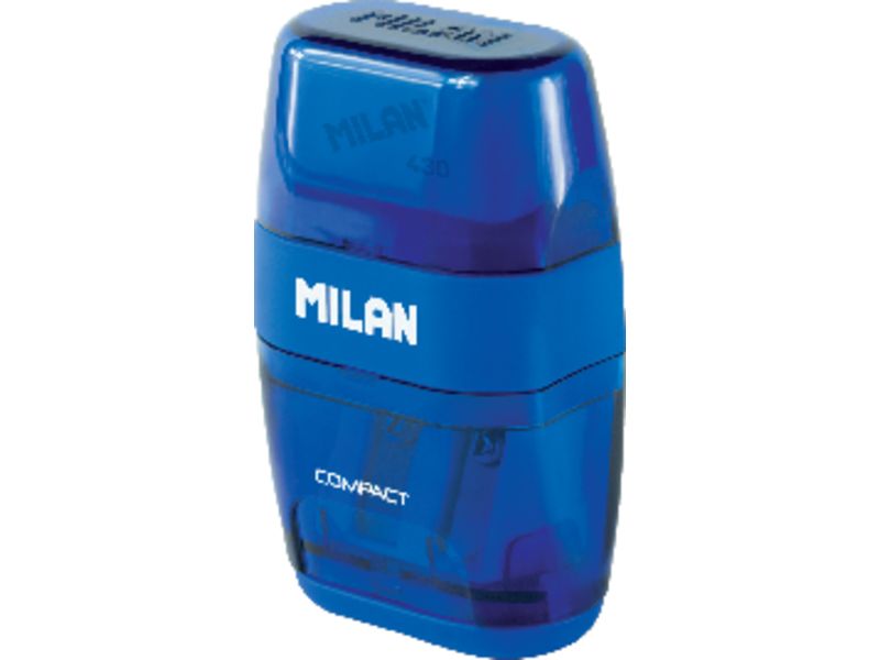 MILAN - Afilaborra Compact Goma borrar doble Azul, verde, gris o rosa Doble deposito (Ref.4703116)