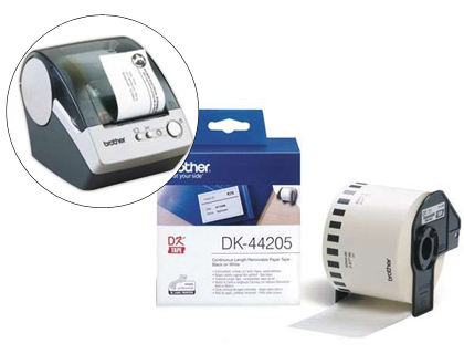 BROTHER - Etiqueta Continuo 62mm x 30m Blanco (Ref.DK44205)